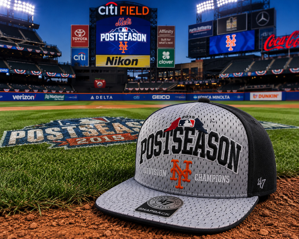 New York Mets 2015 MLB NL East Division Champions Postseason Snapback Hat '47